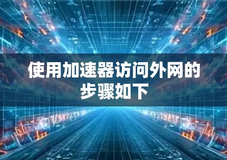 使用加速器访问外网的步骤如下
