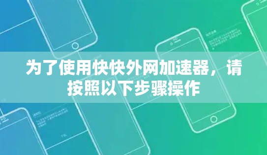 为了使用快快外网加速器，请按照以下步骤操作