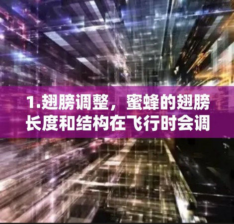 1.翅膀调整，蜜蜂的翅膀长度和结构在飞行时会调整，加速器可能通过改变这些参数，例如缩短翅膀长度以提高飞行速度或调整翅膀形状以优化飞行路径