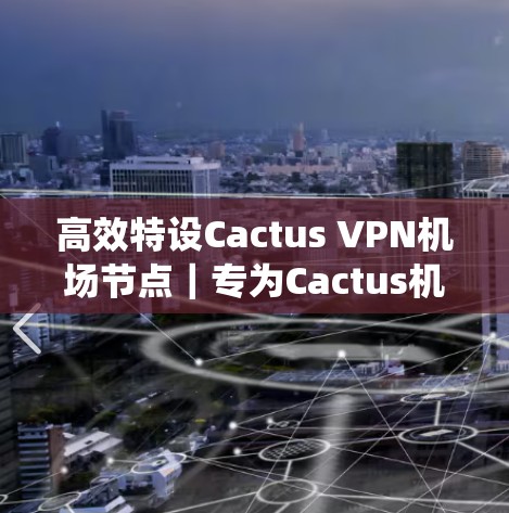 高效特设Cactus VPN机场节点｜专为Cactus机场节点设计的高速互联网VPN系统