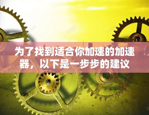 为了找到适合你加速的加速器，以下是一步步的建议