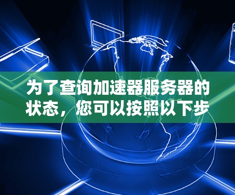 为了查询加速器服务器的状态，您可以按照以下步骤操作