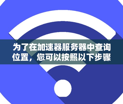 为了在加速器服务器中查询位置，您可以按照以下步骤进行操作