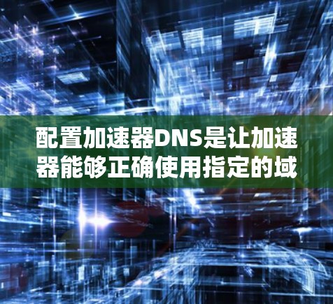 配置加速器DNS是让加速器能够正确使用指定的域名服务器而不仅仅是使用默认IP地址，确保网络传输流畅。以下是一个清晰的步骤指南