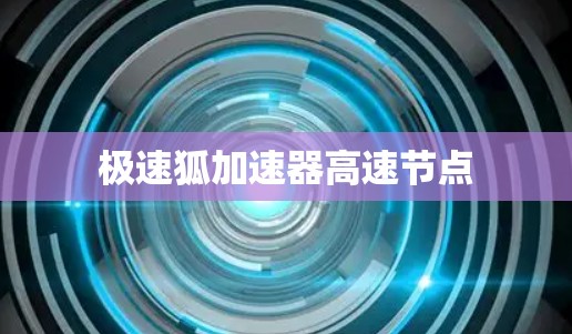 极速狐加速器高速节点